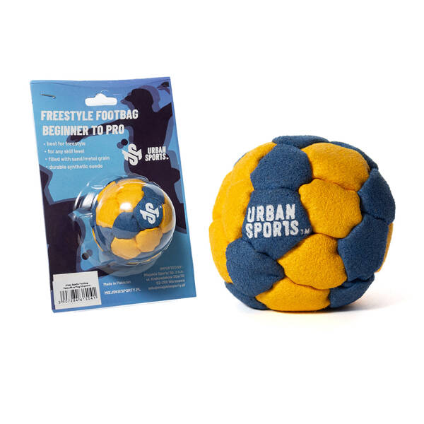 Zośka Footbag Miejskie Sporty 32 Panele Yellow Blue Flag